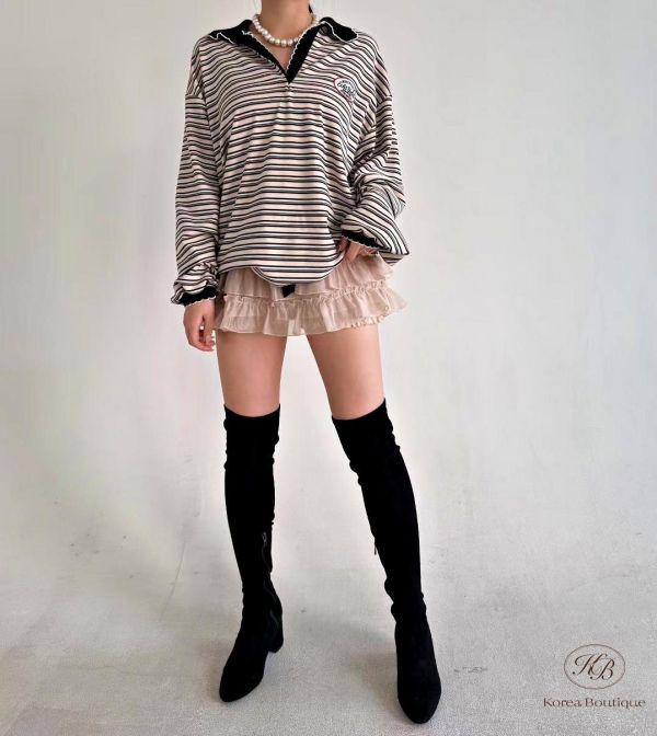 SS13 春季 條紋細節很多的polo衫 