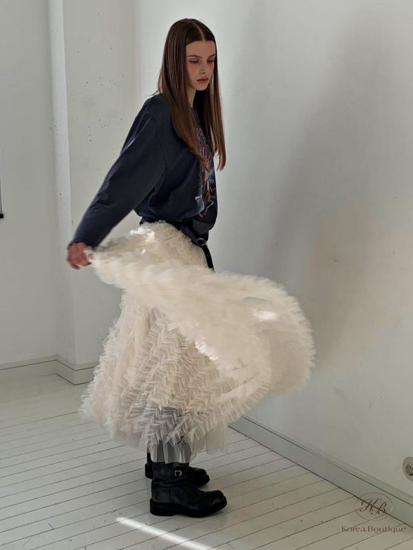 SS01 春季 春款超級浪漫層層紗裙 