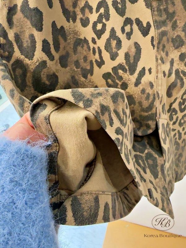 Fw482 冬季 豹紋半身裙 