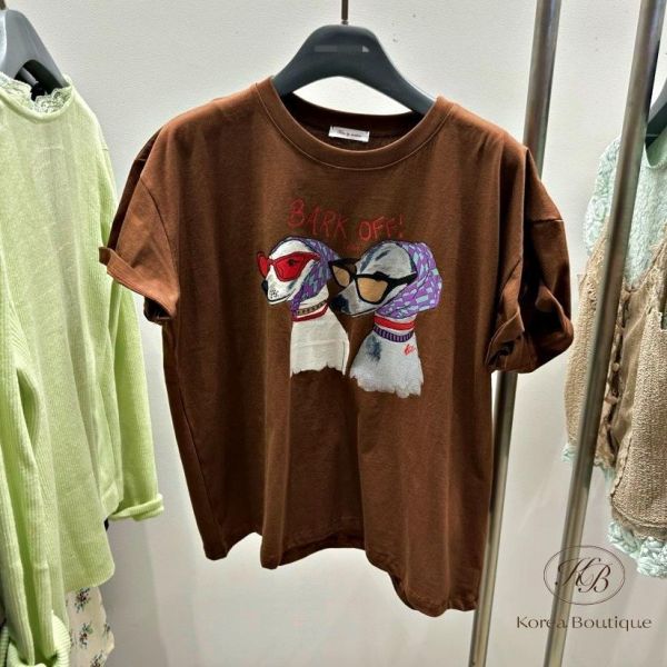 SS459 春季 墨鏡狗狗tee 
