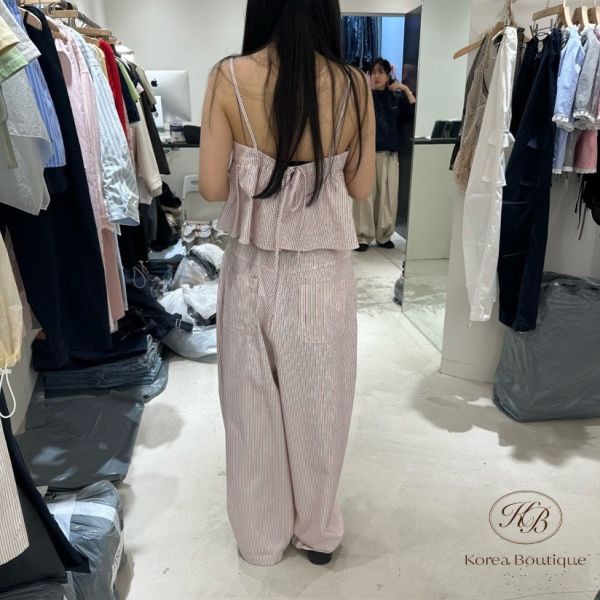 Spt52 春裝 糖霜條紋兩件式套裝 