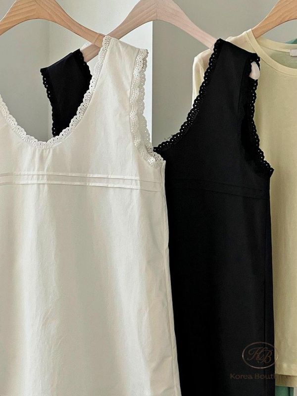 SS257 春季 可愛花邊背心洋裝 