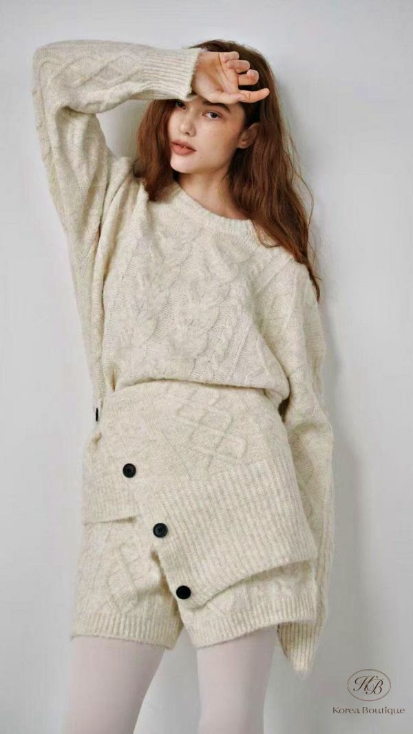 FWKR68 冬季 針織三件式套裝 