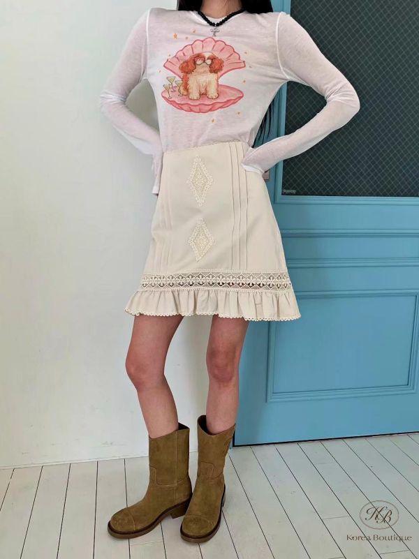 SS234 春季 細緻民俗感半身裙 