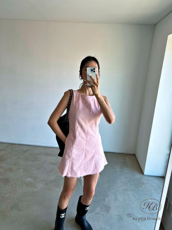 SS181 春季 丹寧背心洋裝 