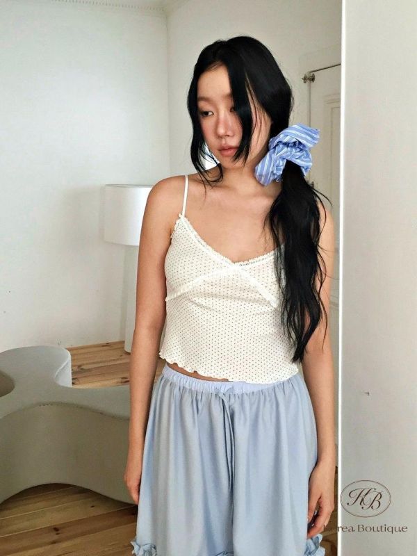 SS268 春季 木耳花邊背心 