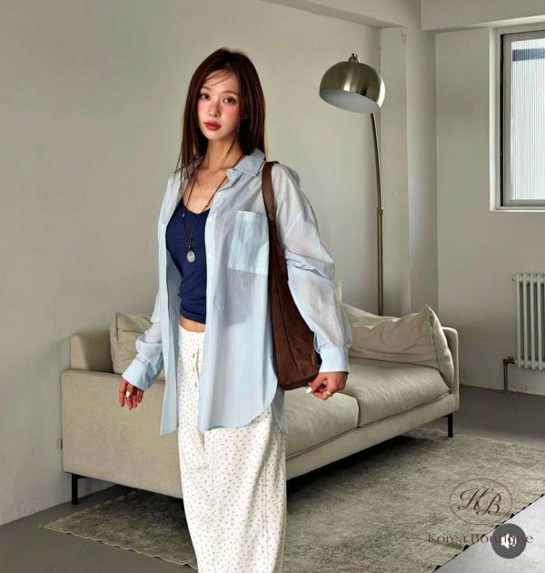 SS359 春季 質感後排釦襯衫 