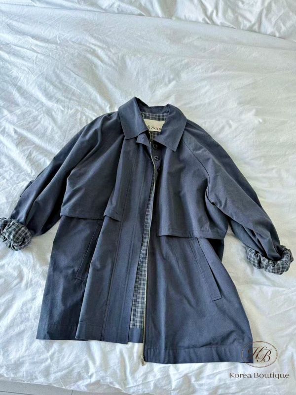 Fw115 秋季 內裡是格子布的風衣 