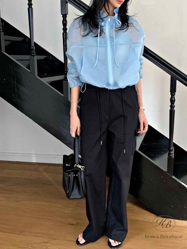 SS351 春季 質感口袋小直筒工裝褲 