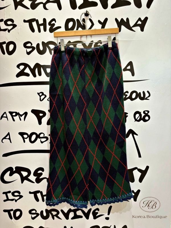 Fw384 秋季 毛呢英倫童趣裙 