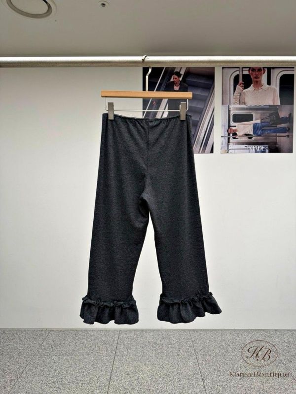 FW2710 秋季 棉質花邊六分褲 