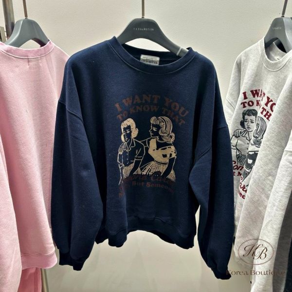 FWKR73 冬季 漫畫女郎 加絨衛衣 