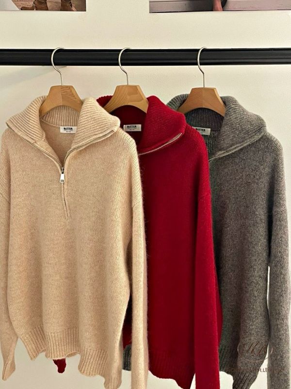 FWKR67 冬季 親膚拉鍊毛衣 