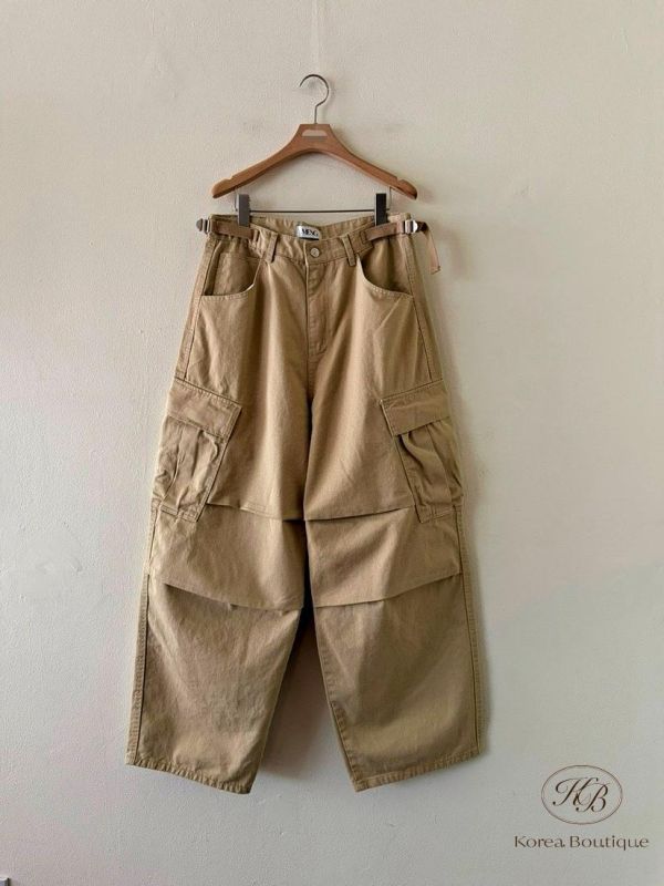 SS94 春季 好看的多口袋 工裝褲 腰圍可調整 