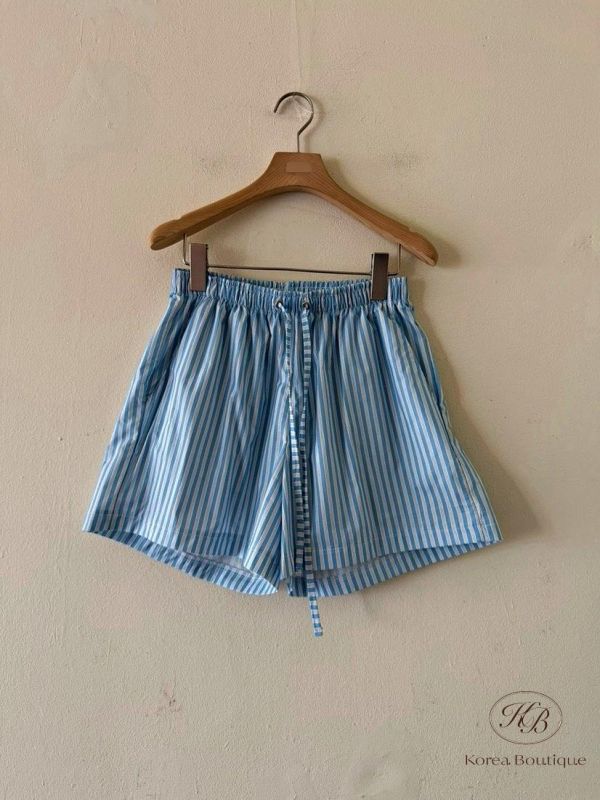 SS183 春季 條紋襯衫布料短褲 