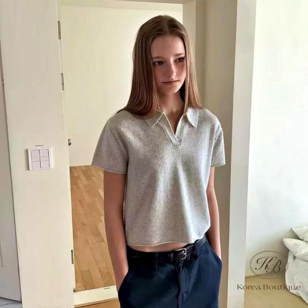 SS405 春季 翻領薄針織外套 