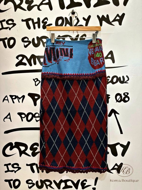 Fw384 秋季 毛呢英倫童趣裙 