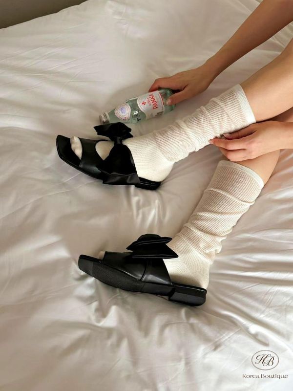 SS477 春季 大蝴蝶結造型拖鞋 