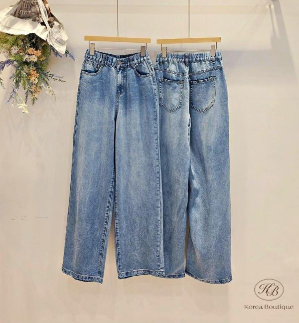 SS566 夏季 天絲水洗藍牛仔褲 
