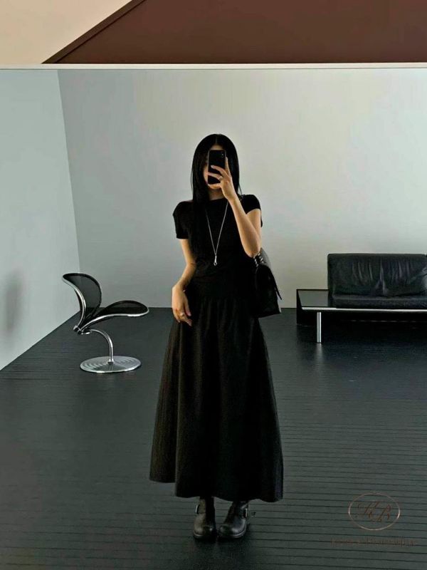 SS427 春季 拼接感洋裝 