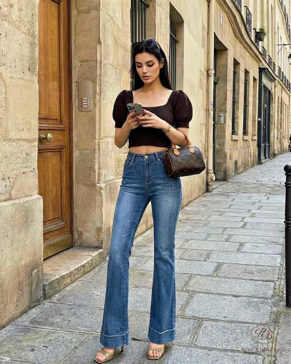 SS225 春季 有彈性的喇叭褲 