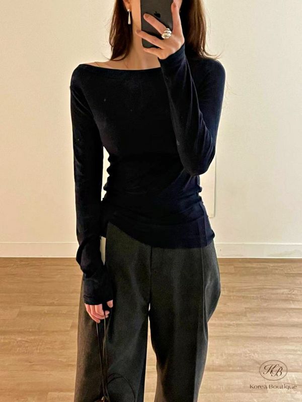Fw321 秋季 平領上衣 露出鎖骨超美 