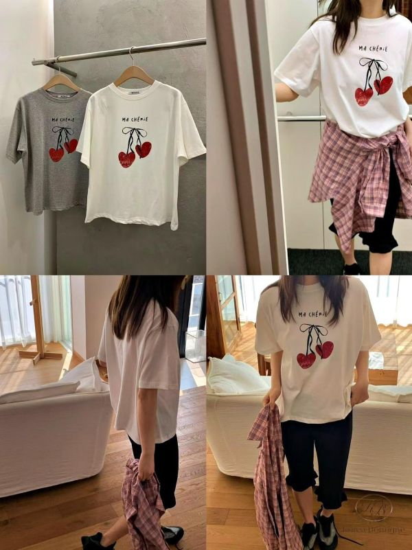 SS386 春季 櫻桃蝴蝶結上衣 