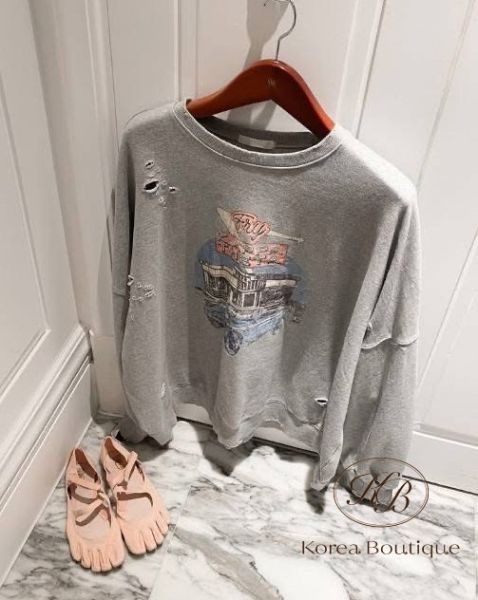 Fw41 秋季 破損設計tee 
