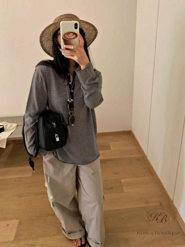 FW2642 秋季 細條紋排扣上衣 