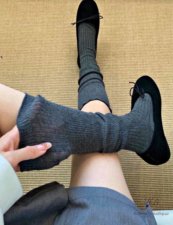 Fw278 秋季 木耳邊膝下襪 