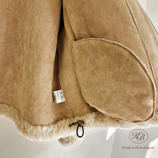 Fw498 冬季 熊寶寶外套 內裡麂皮 含圍巾 