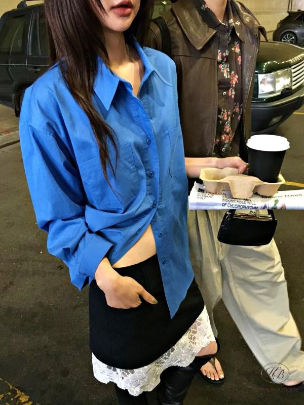 FW2704 秋季 條紋西裝裙拼接蕾絲 