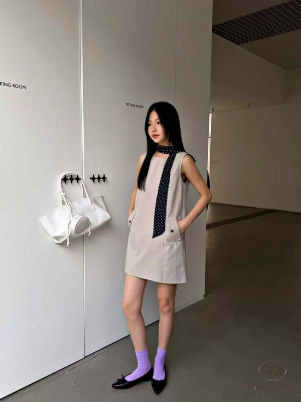 SS248 春季 簡約口袋背心洋裝 