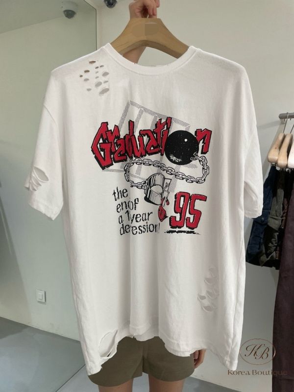 Fw70 秋季 破損塗鴉tee 