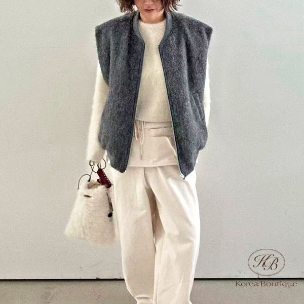 Fw402 秋季 QQ毛鋪棉背心 