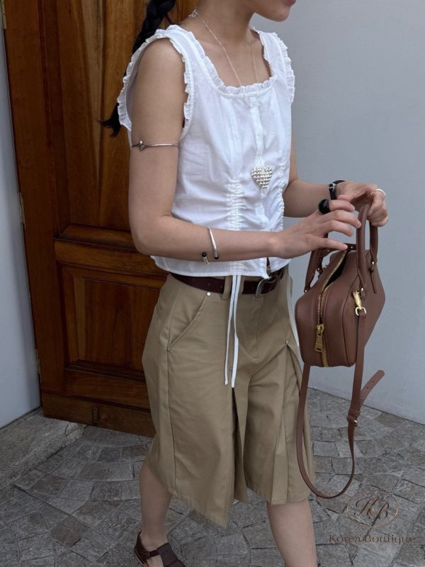 Sv11 夏裝 花邊束口上衣 