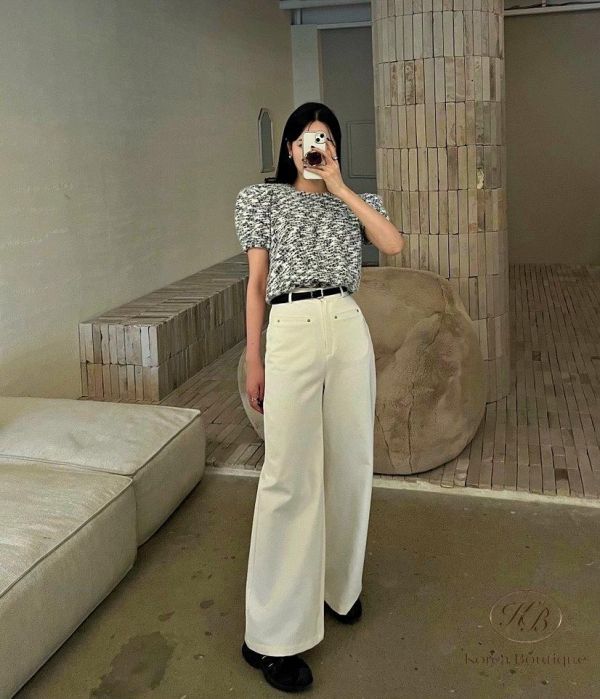 SS192 春季 直筒微喇叭牛仔褲 