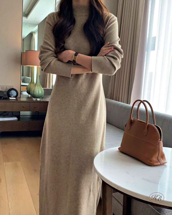 Fw398 秋季 質感連身針織洋裝 