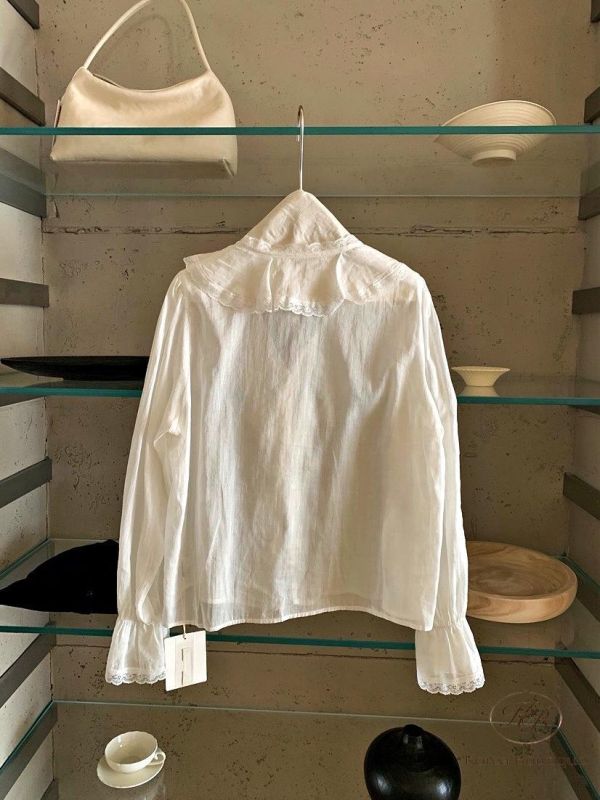 SS232 春季 波里米亞風的維透膚上衣 