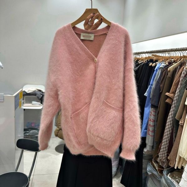 FWKR17 冬季 馬海毛柔和質感開襟外套 