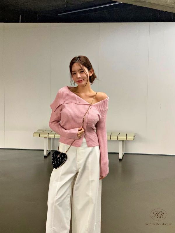 Fw341 秋季 V領針織上衣 