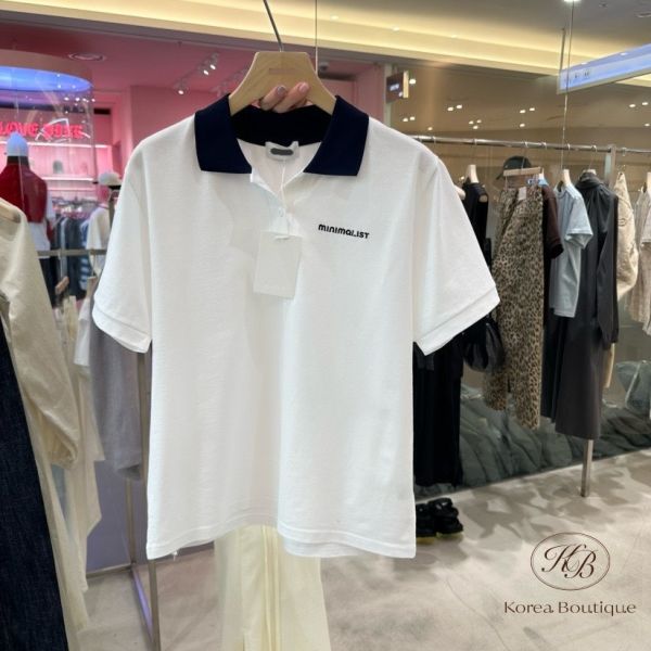 Su47 夏裝 撞色領polo衫 