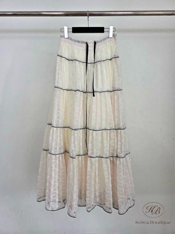 SS465 春季 重工蕾絲半身裙 