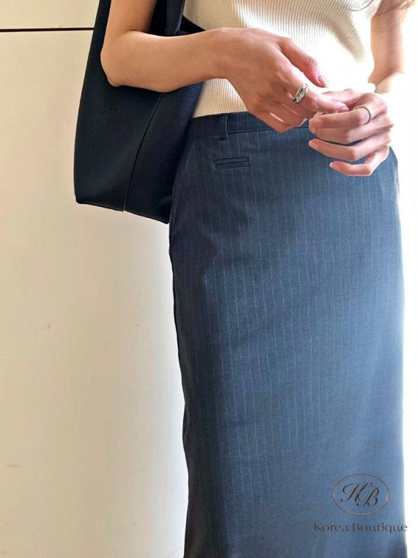 SS285 春季 條紋西裝半身裙 