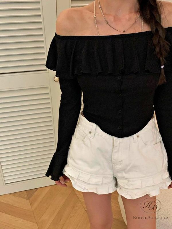 SS403 春季 荷葉袖上衣 