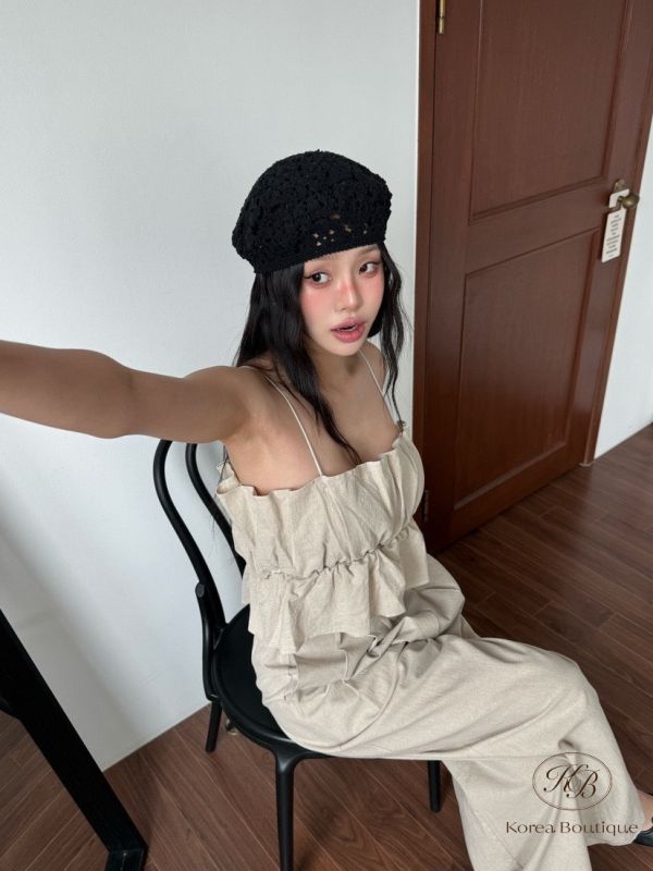 Su34 夏裝 好看的亞麻感套裝 