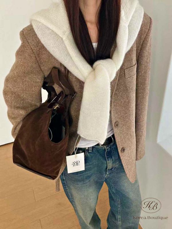 Fw383 秋季 羊毛綁帶西裝外套 