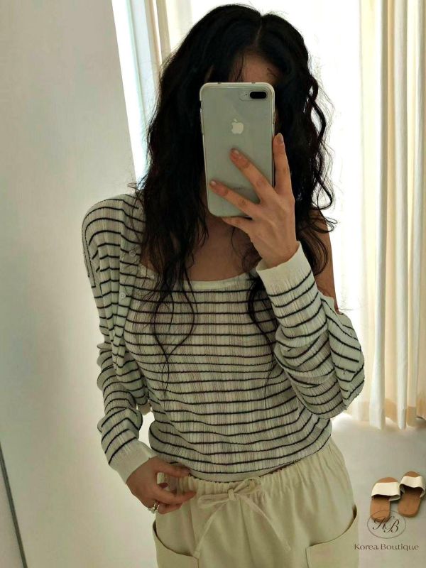 SS100 春季 質感條紋兩件式 