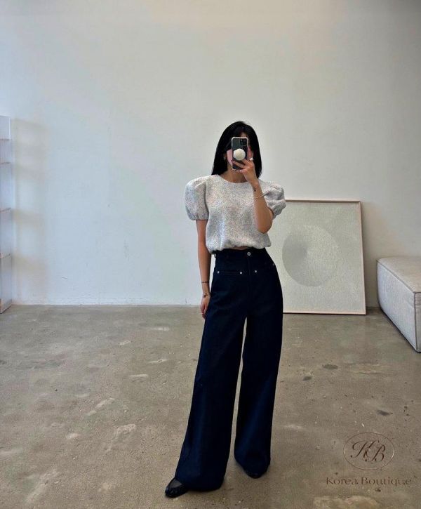 SS192 春季 直筒微喇叭牛仔褲 