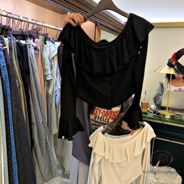 SS403 春季 荷葉袖上衣 